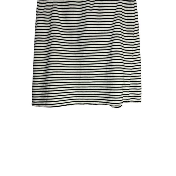 Ann Taylor Factory A-Line Skirt 4 Zip Above Knee Stretch Elastic Waist Striped - Picture 4 of 6